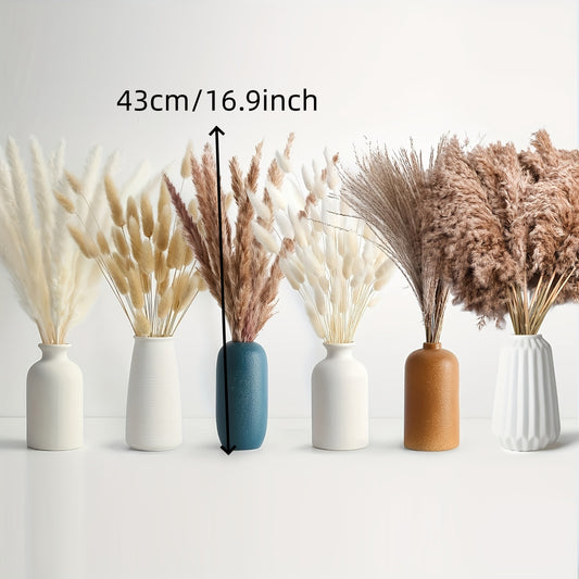 150pcs Pampas Grass Bouquet, Boho Dried Floral Arrangement for Vase Decor, Home Decor, Wedding Table Decor and Entryway Styling