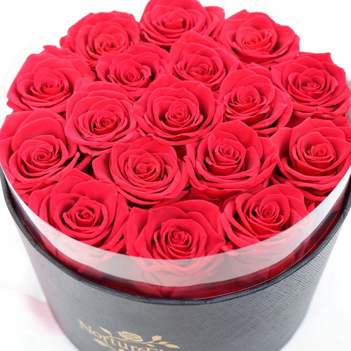 Preserved Rose Box Gift, Long Lasting Rose Bouquet in Elegant Hat Box for Birthday, Anniversary, Valentine's Day and Special Moments