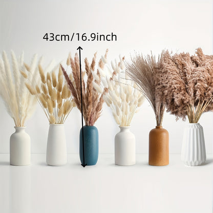 150pcs Pampas Grass Bouquet, Boho Dried Floral Arrangement for Vase Decor, Home Decor, Wedding Table Decor and Entryway Styling