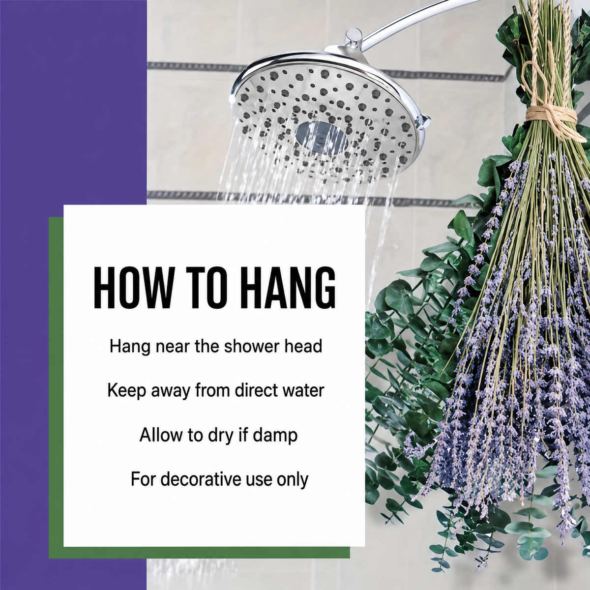 120 Stems Dried Lavender and Eucalyptus Shower Bundle, 17 Inch Hanging Floral Bouquet for Bathroom Decor, Home Styling and Gift Giving