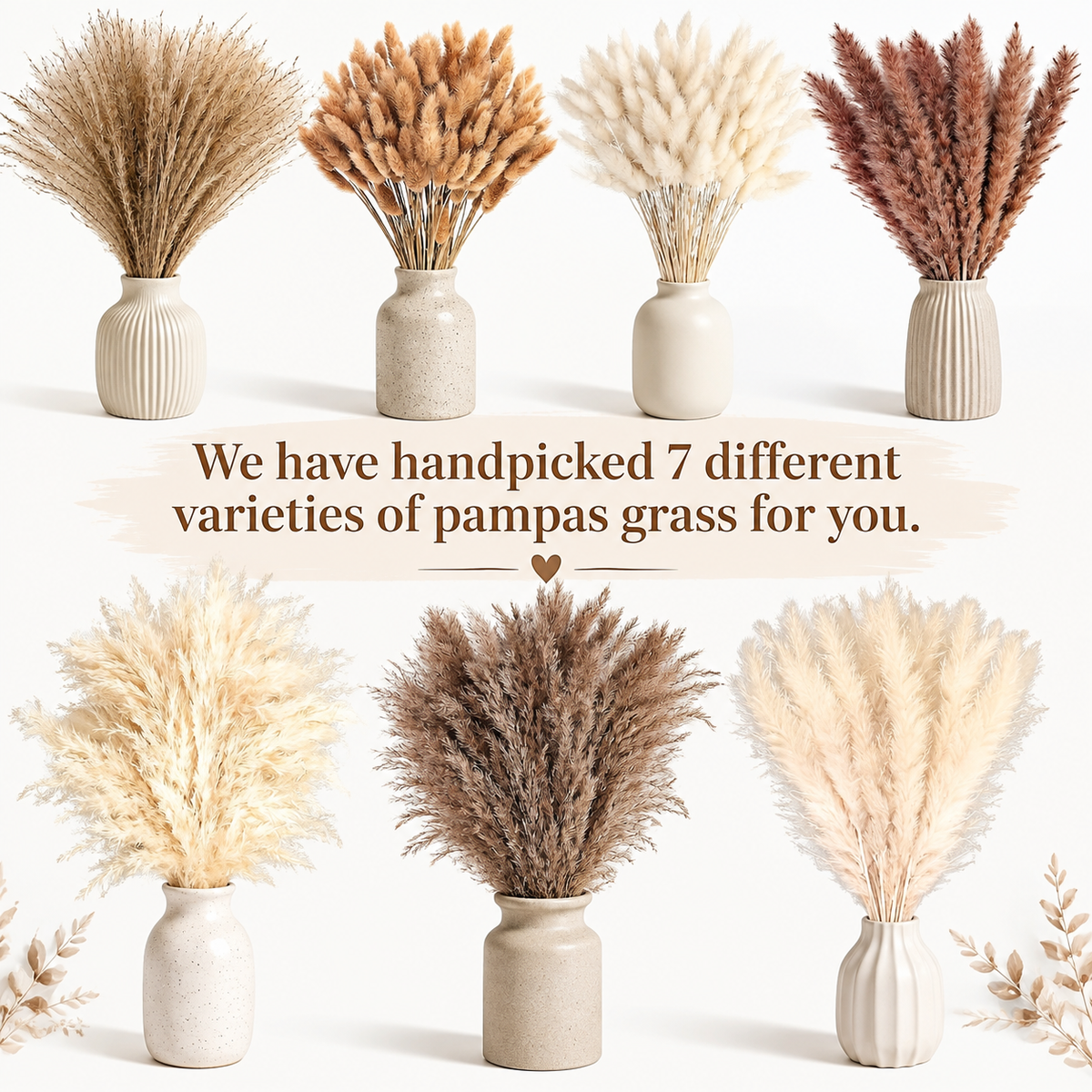 620pcs Pampas Grass Bundle, Large Boho Dried Floral Arrangement for Vase Decor, Wedding Backdrop, Event Styling and Home Decoration